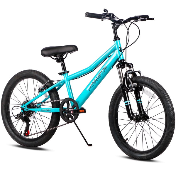 AVASTA 20'' Big Kids Mountain Bike for Age 6 7 8 9 10 11 12 Years Old Boys Girls Teen with Suspension Fork Front & Rear Dual Hand Brakes 6 Speeds